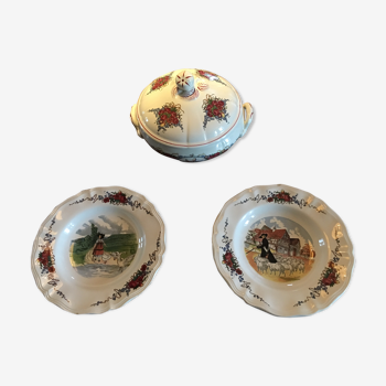 Soupière & 2 Obernai soup plates