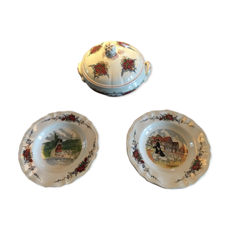 Soupière & 2 Obernai soup plates