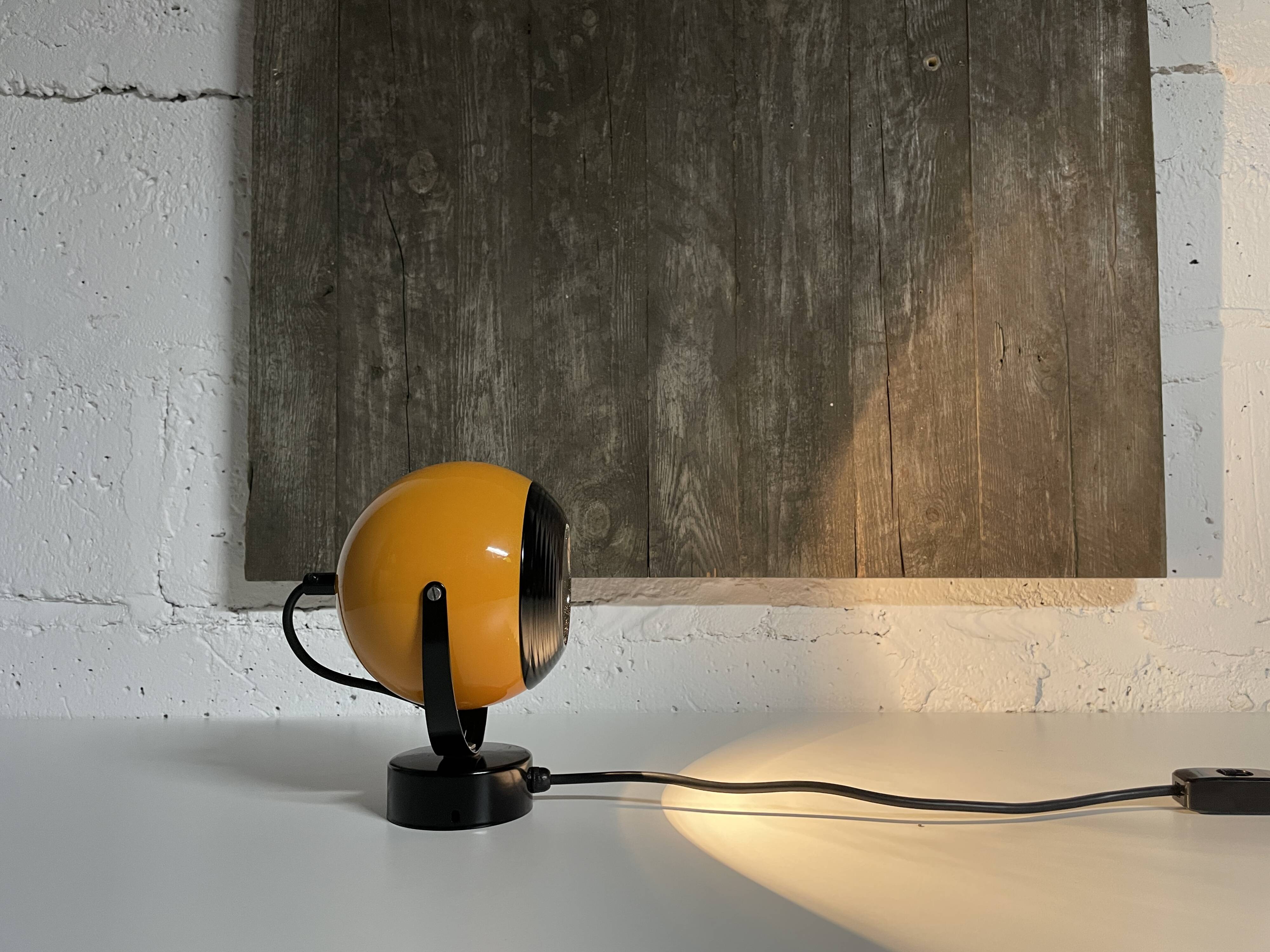 Yellow wall spotlight , space age, 70's