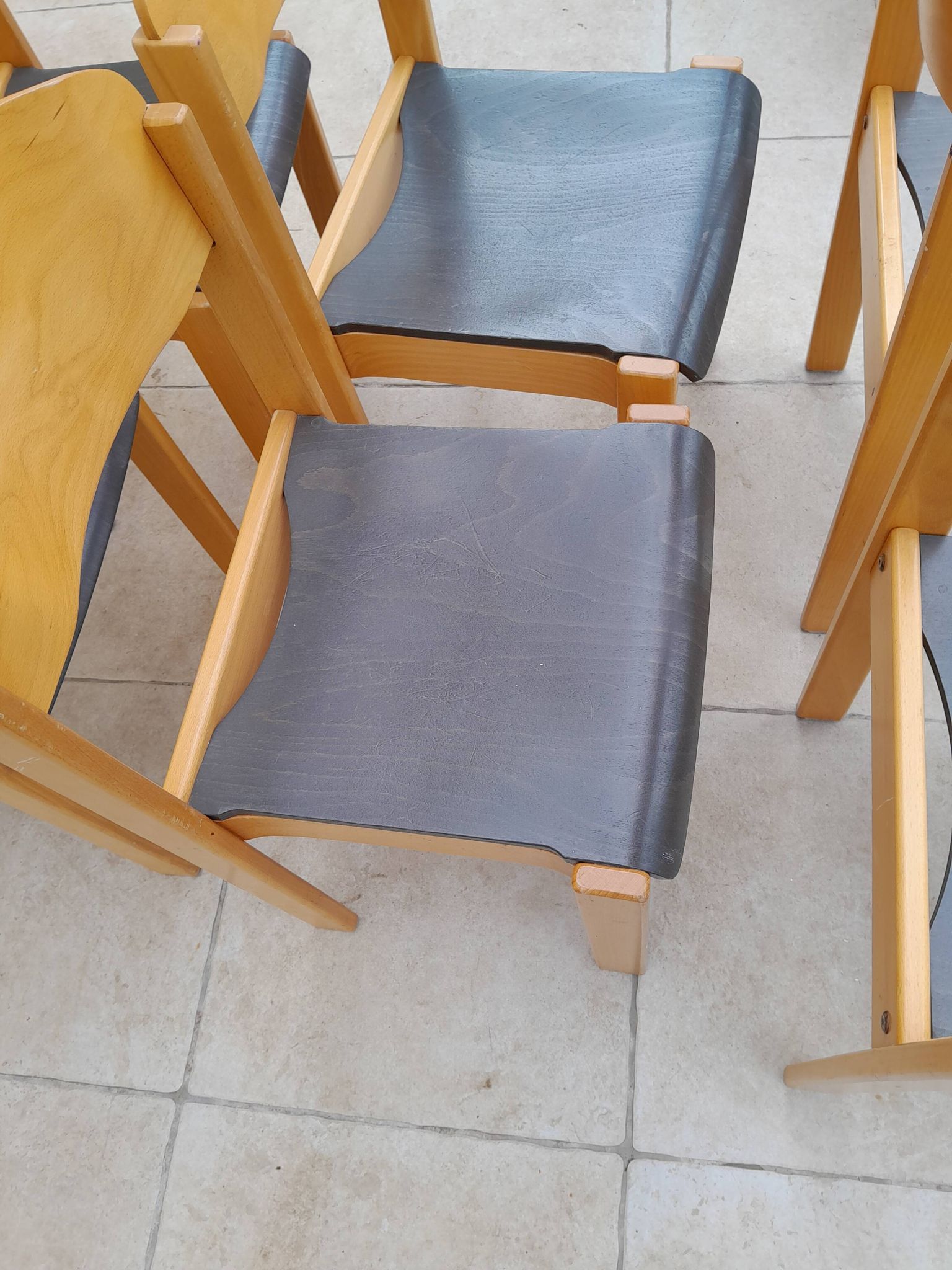 Lot 6 vintage chairs year 80