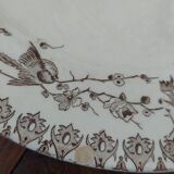 Set of 13 antique Terre de Fer HB & Cie plates – Round bird decoration
