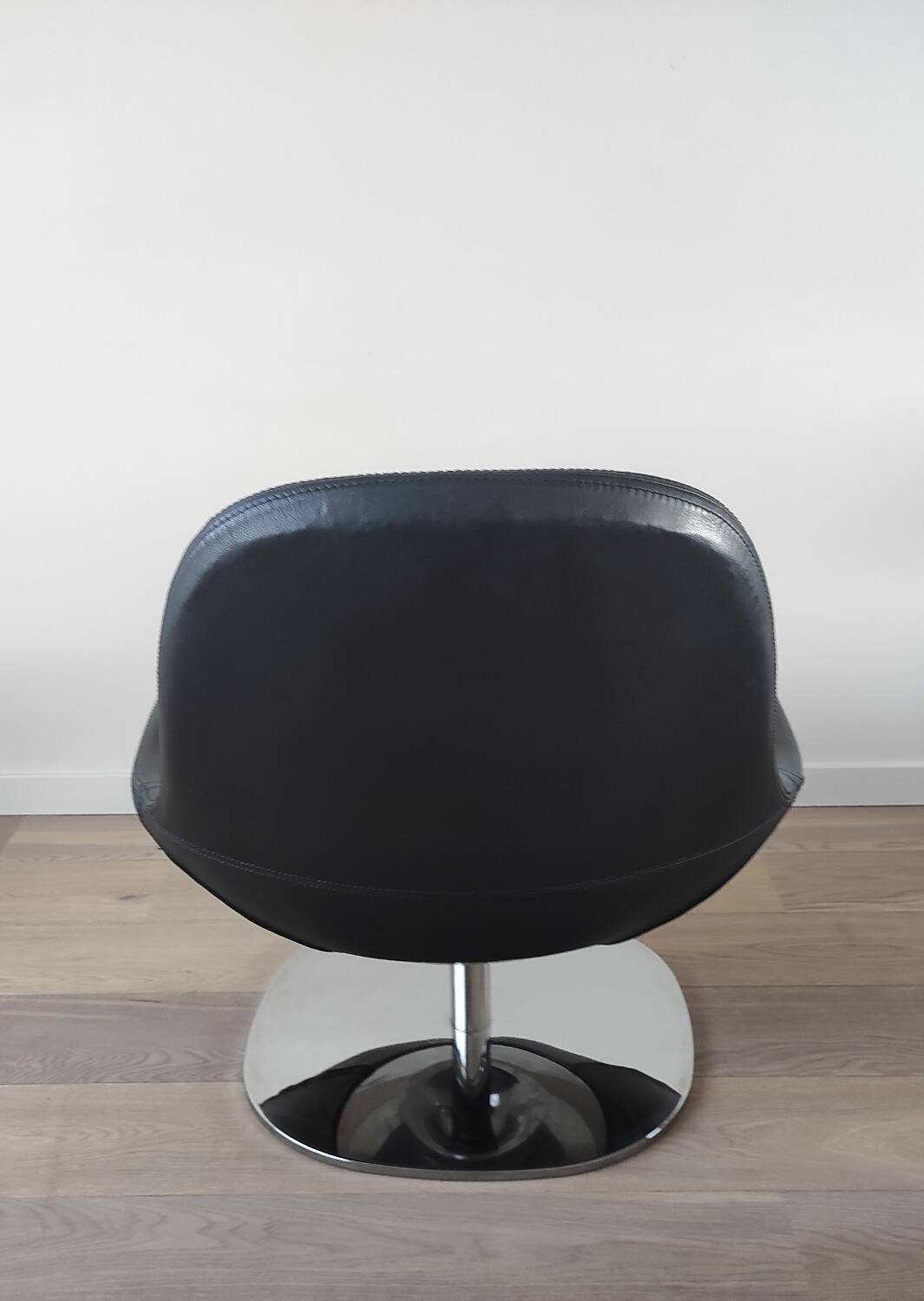 Pair of Tirup Ikea leather armchairs