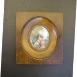 Miniature on natural material