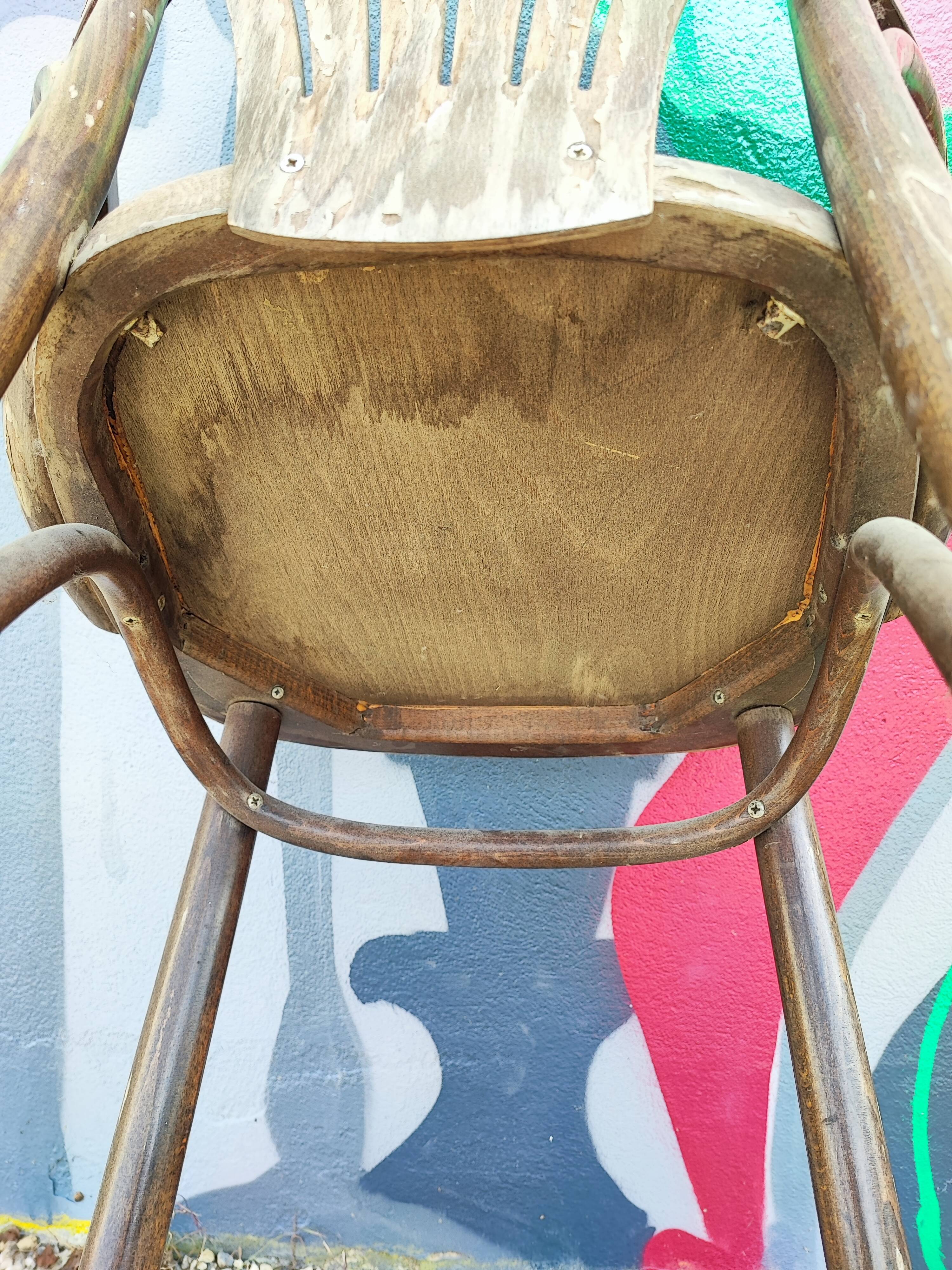 Tabouret de bar en bois courbé