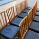 10 antique Josef Frank model 620 chairs in walnut wood from Svenskt Tenn.