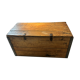 Old trunk / chest in solid wood – 100 cm – rustic / antique style