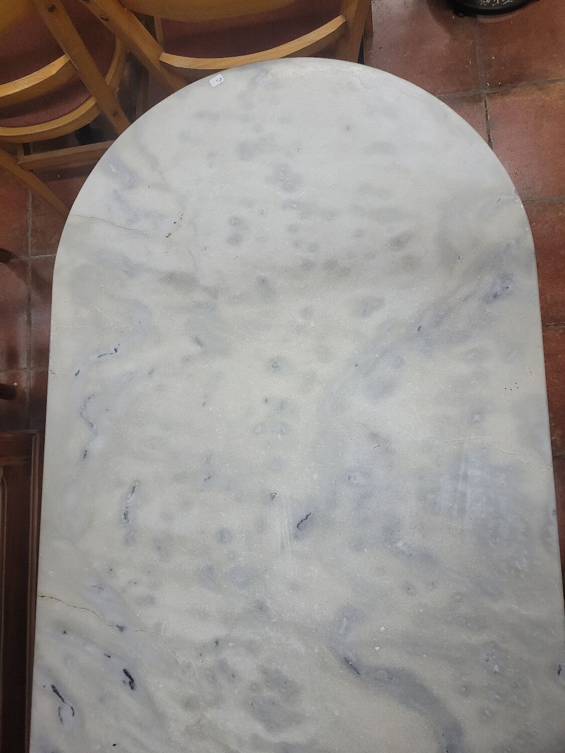 Bistro table marble top, 120×60cms