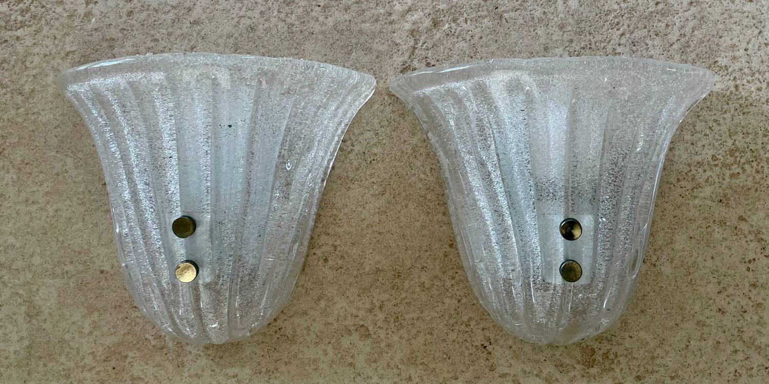 Pair of Murano glass sconces