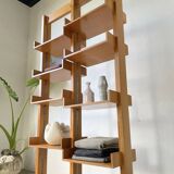 Bookcase on solid beech legs from the 80s