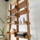 Bookcase on solid beech legs from the 80s