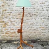 Wooden floor lamp