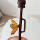 Vintage folk art wall coat rack