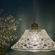 Vintage molded glass lampshade pendant light - tableware collection -