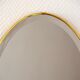 Brass 1960's vintage oval mirror, 36x61cm