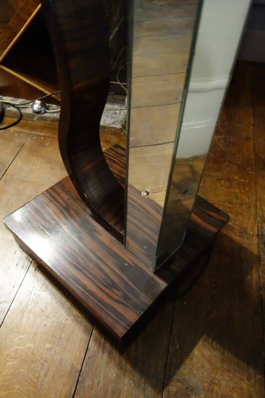 Large Art Deco Macassar Ebony Floor Lamp / Stand, circa 1930