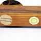 Wooden and brass candle holder
