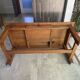 Rustic farmhouse antique coffee table made of solid oak with 1 drawer 50.