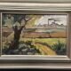 Original Swedish Oil on Canvas – "Industrial Landscape" – Signed – Vintage and Framed