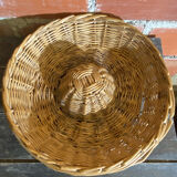 Old Basket Rising Bread Dough Wicker Braided Vintage