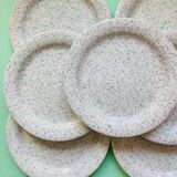 Lot of 10speckled pastel plates quadrifoglio