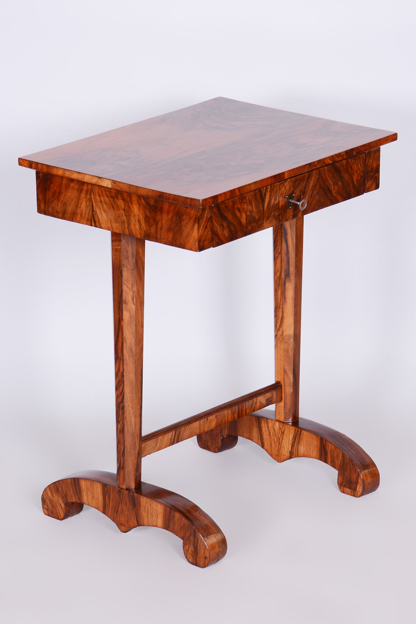Biedermeier side table, restored, walnut, austria, 1820s