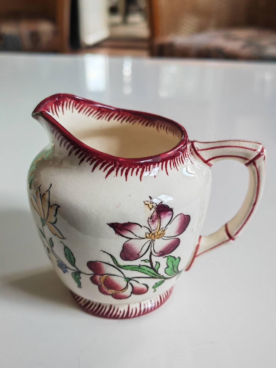Sarreguemines milk jug