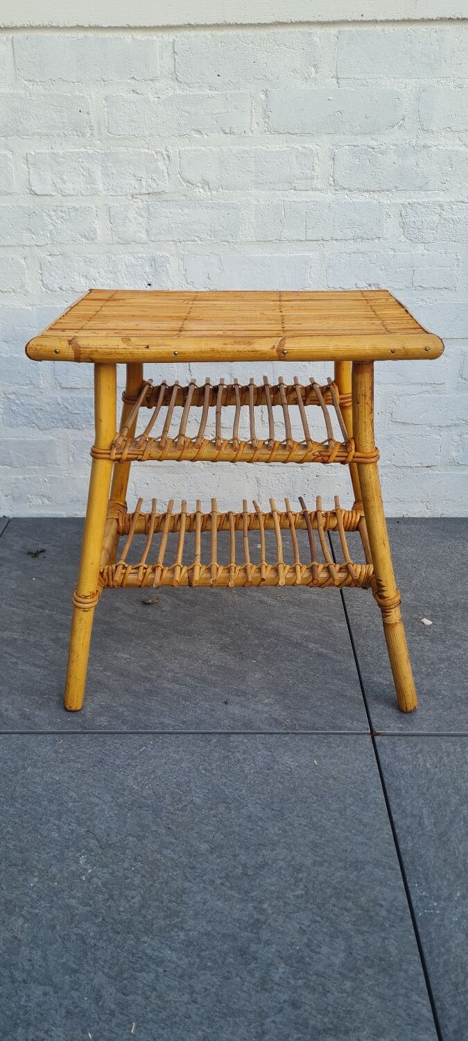 Rattan bedside table 1960