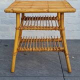 Rattan bedside table 1960