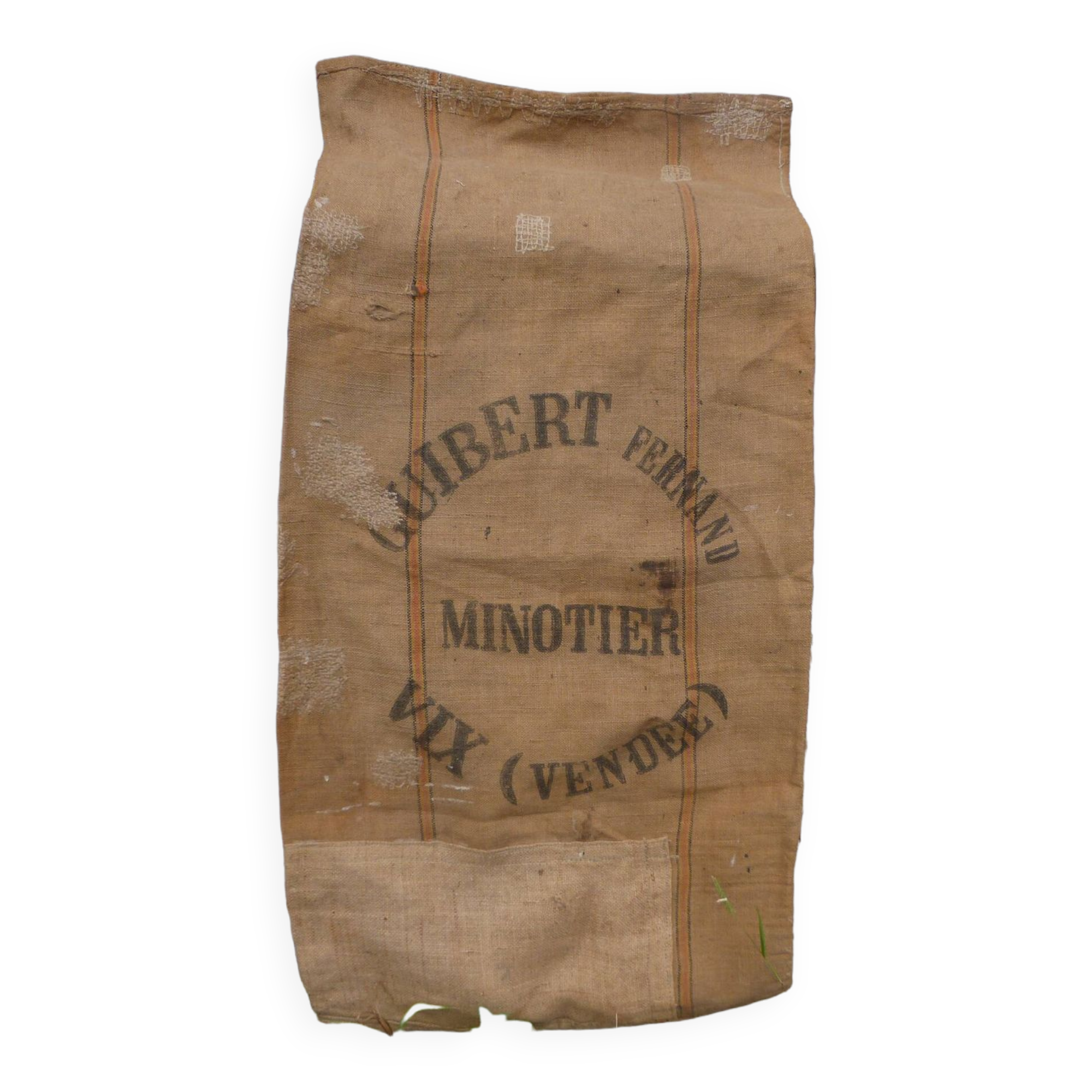 Sac Ancien Toile De Jute Thomas - Fabriqué En France, Beige, Usage Déco