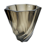 Smoked glass vase 70s