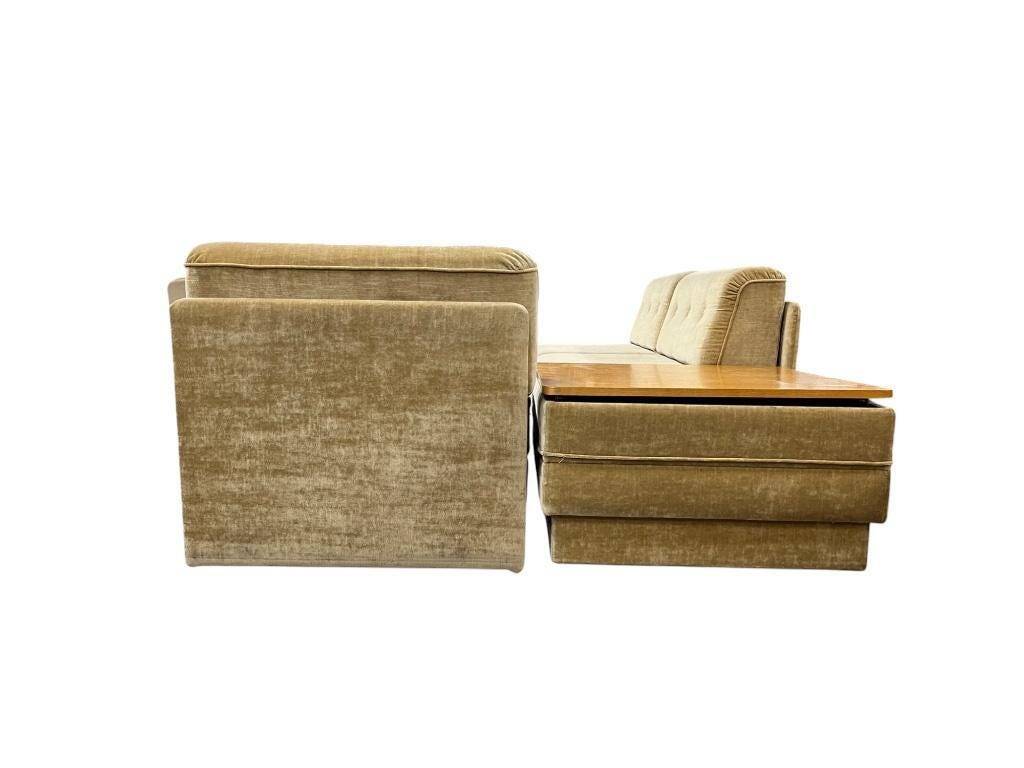 Salon modulaire vintage 4 pièces avec 2 éléments d'angle