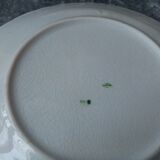 Series of 6 plates in slip decorated with roses