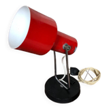 Ancienne Lampe Articulée 70’s Métal Rouge Noir & Chromé Vintage