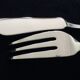 Hénin Et Cie - 5 Forks And 6 Silver Fish Knives