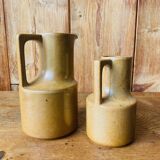 Duo of small pitchers in Brenne sandstone