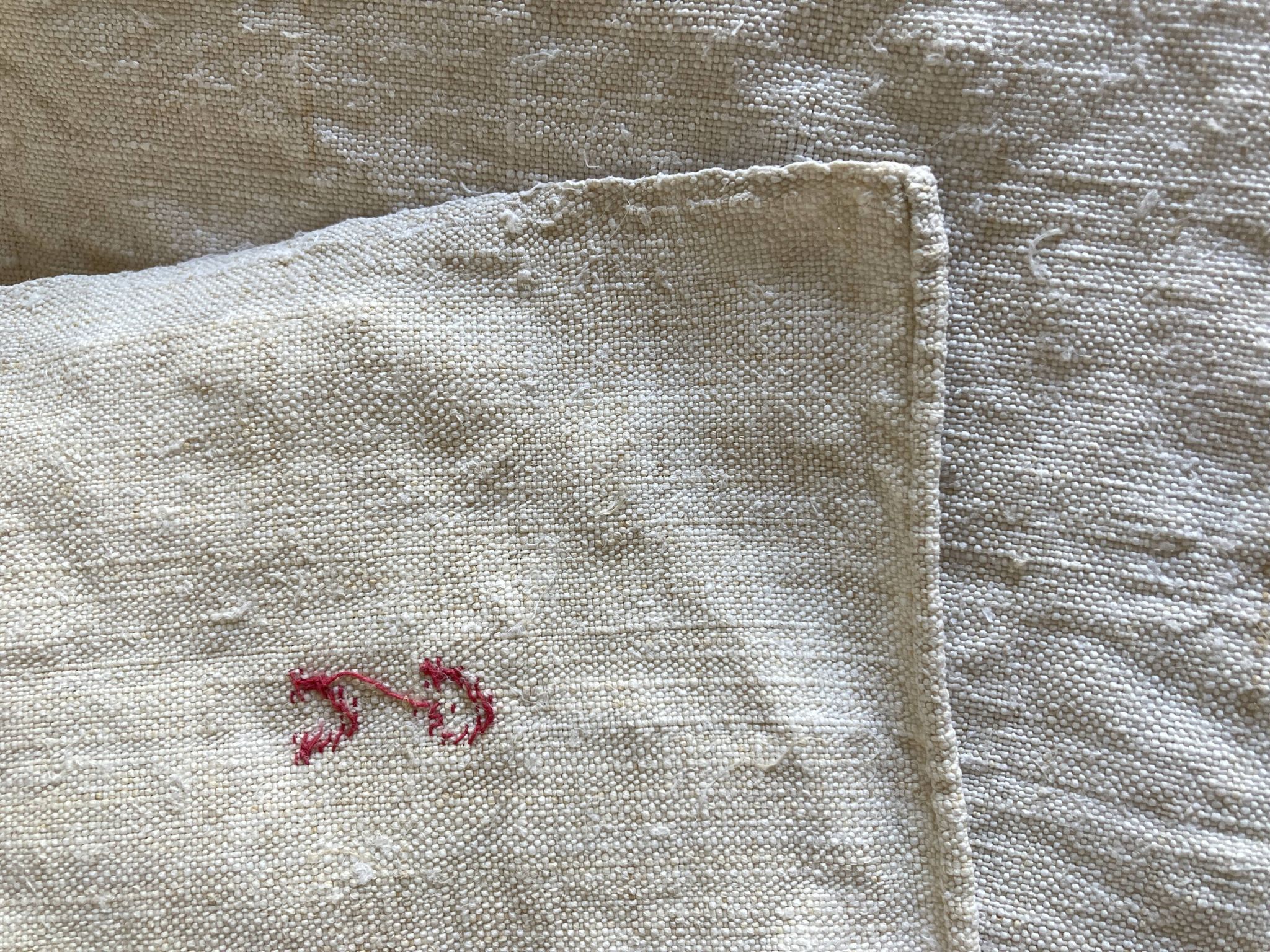 Nappe de ferme de réserve en lin brut 19e L260cm