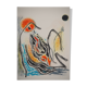 Gustave Singier: Red Sun by the Sea, original lithograph