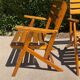 Paire de fauteuils pliants vintage en bois