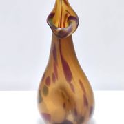 Experimental Amber Murano Glass Vase attr. to Anzolo Fuga, Italy