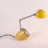 Space age yellow telescopic pill reading lamp by well-lite, honkong 1970s.
