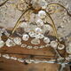Ancient bronze and pampilles chandeliers with facets and crystal cups - old style - 6 fires