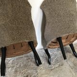 Pair of vintage chairs mid-century toad shape