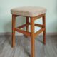 Tabouret bois et tissu scandinave