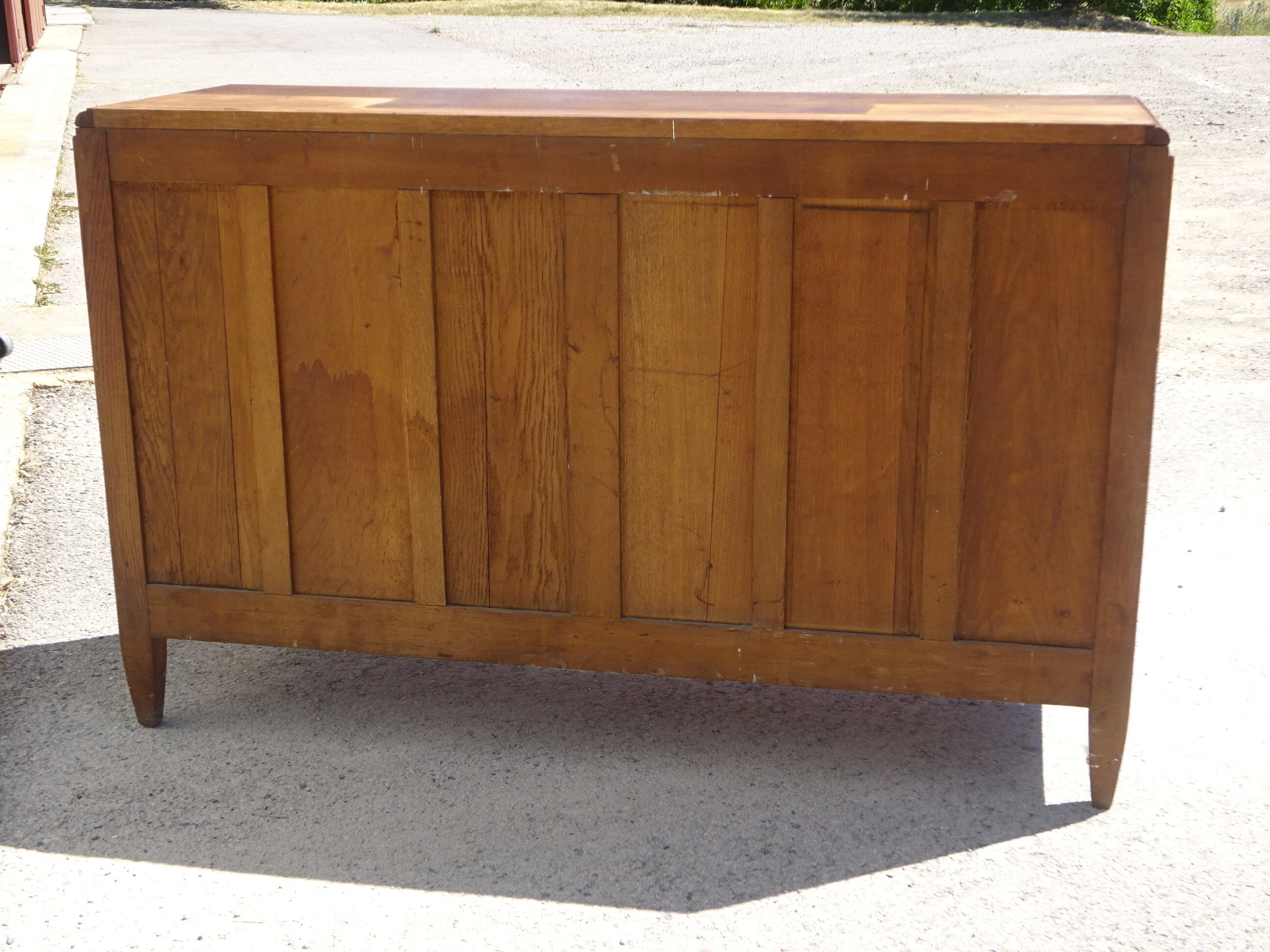 Buffet Art Déco avec guérites et miroir