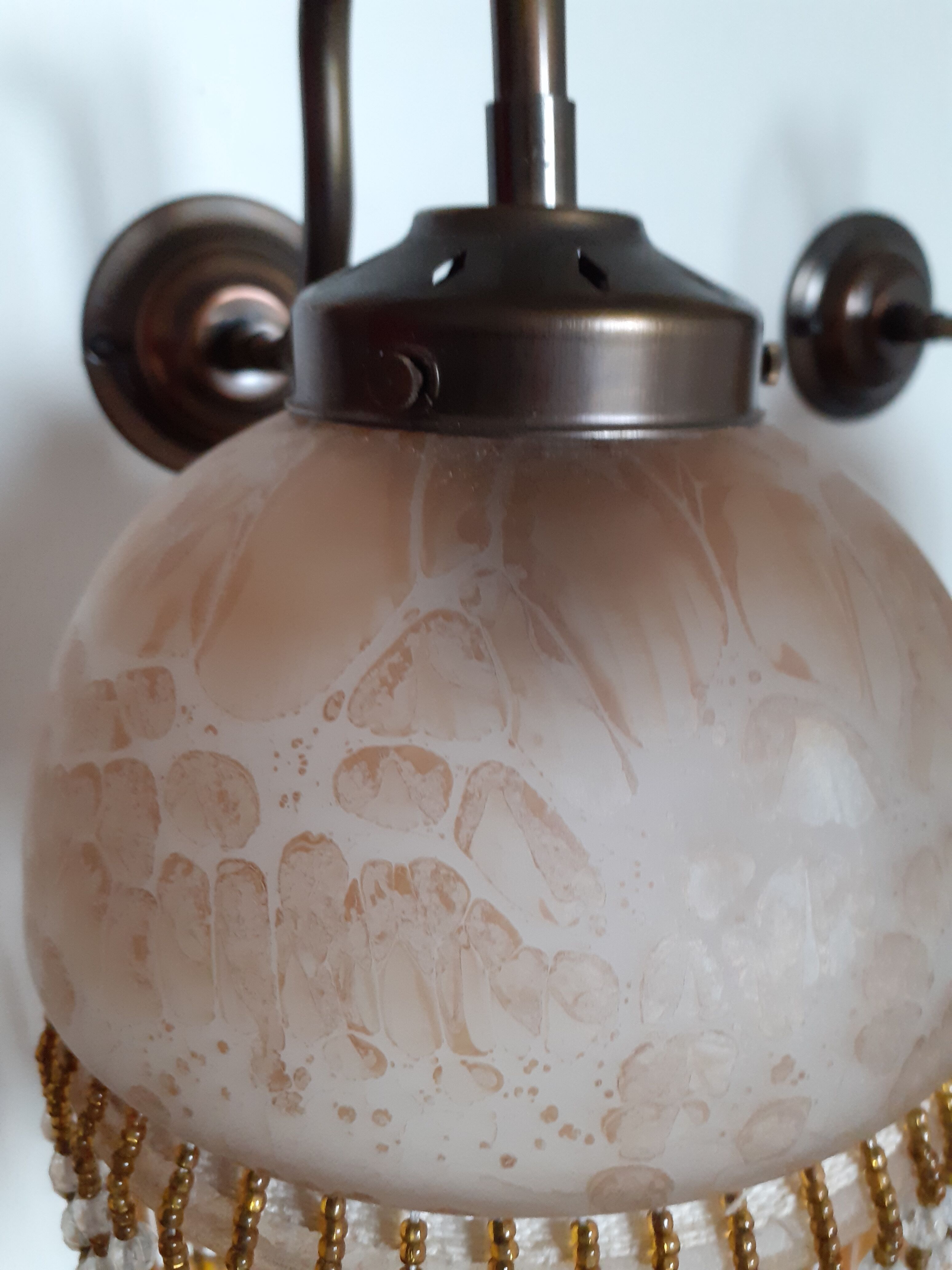 Pair of grapevine wall lamps