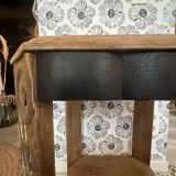 Gaspard wooden pedestal table in Art Deco style