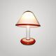 Beautiful Vintage Murano White Mushroom Table Lamp