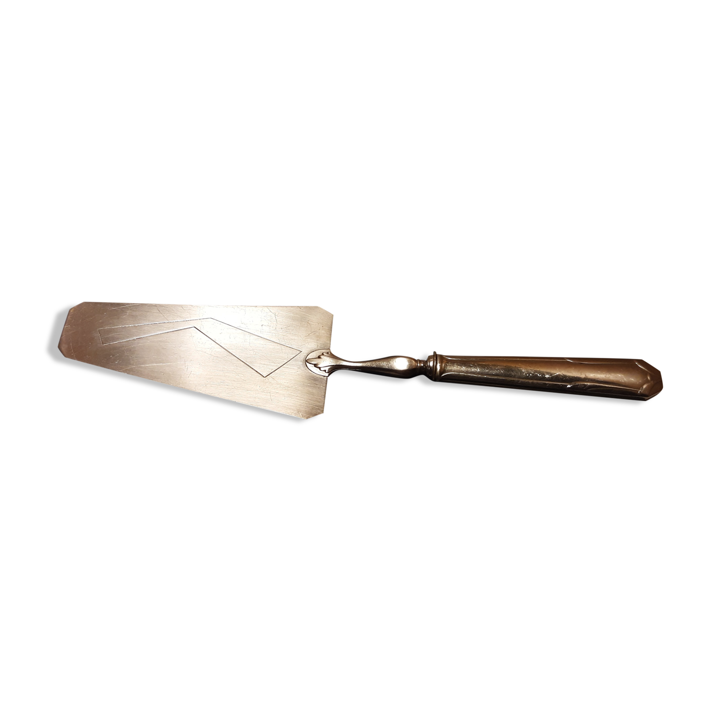 Silver metal pie shovel