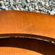 Designer coffee table, foot and circular top from the 60s