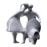 Lovers with a Truncheon, Jiří Černoch, Royal Dux, 2000s, Czech Republic